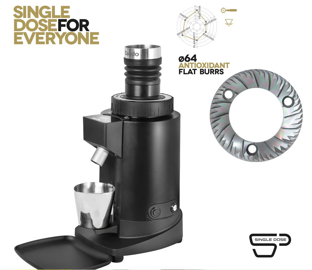 Ceado E5SD ø 64 Antioxidant flat burrs Einzeldosis für alle schwarz Mod. 2020
