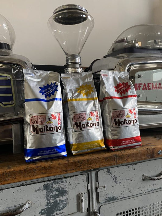 Kaffee Maikano Starterpaket Blau/Rot/Gold 3kg Ganze Bohnen